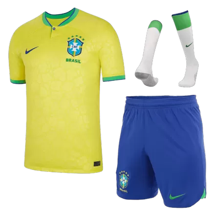Brazil Kit (Jersey+Shorts+Socks) Home 2022 World Cup - Soccer Store Near