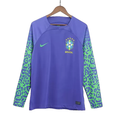 Brazil Long Sleeve Jersey Away 2022 - Soccer Store Near