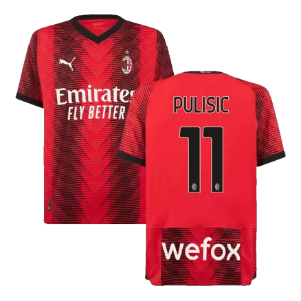 AC Milan Jersey PULISIC #11 Home 2023/24 
 - Authentic Version - Soccer Store Near
